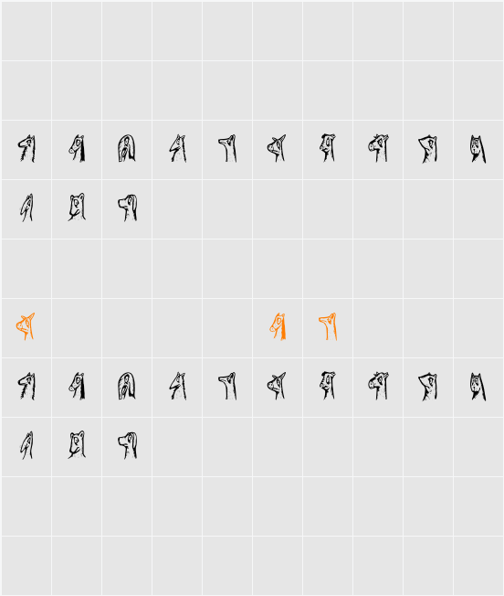Animality Character Map