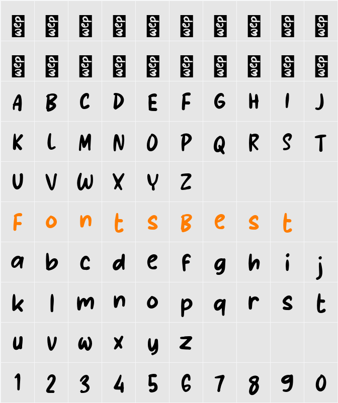 K Kuaci Character Map
