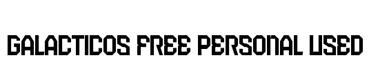 Galacticos Free Personal Used Font Image
