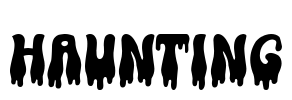 Haunting Font Image