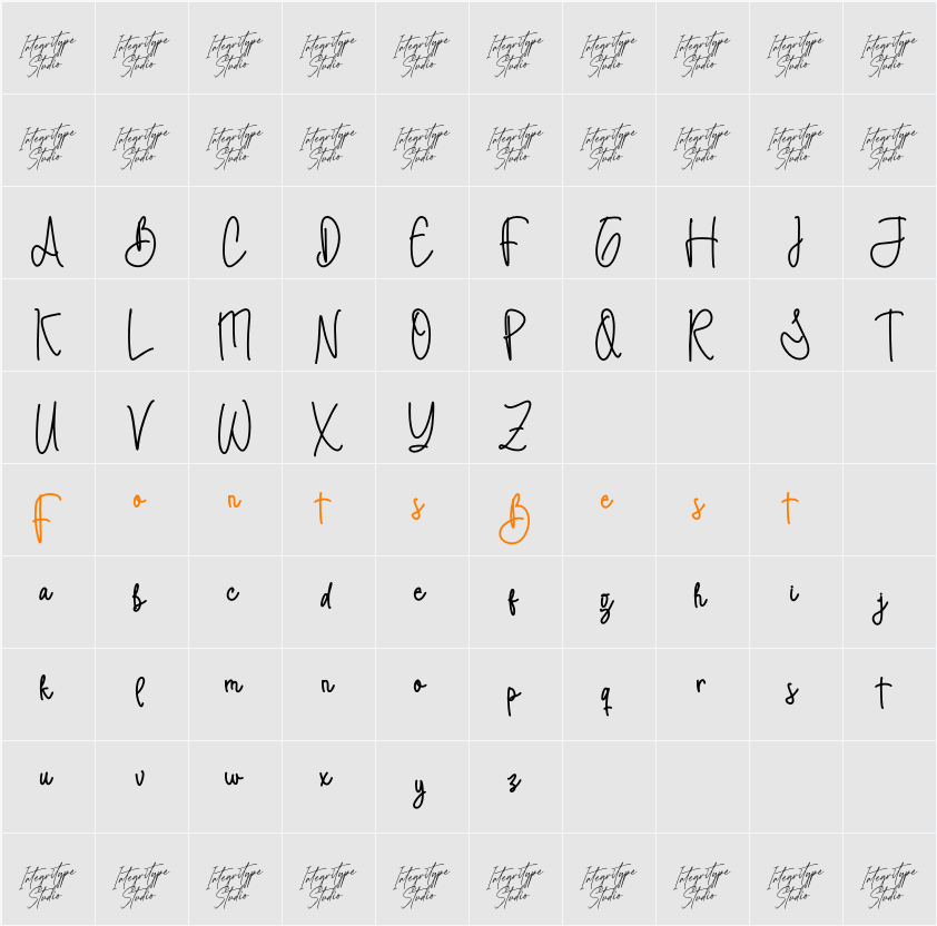 Twinkling Original DEMO VERSION Character Map