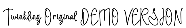 Twinkling Original DEMO VERSION Font Image