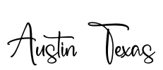 Austin Texas Font Image