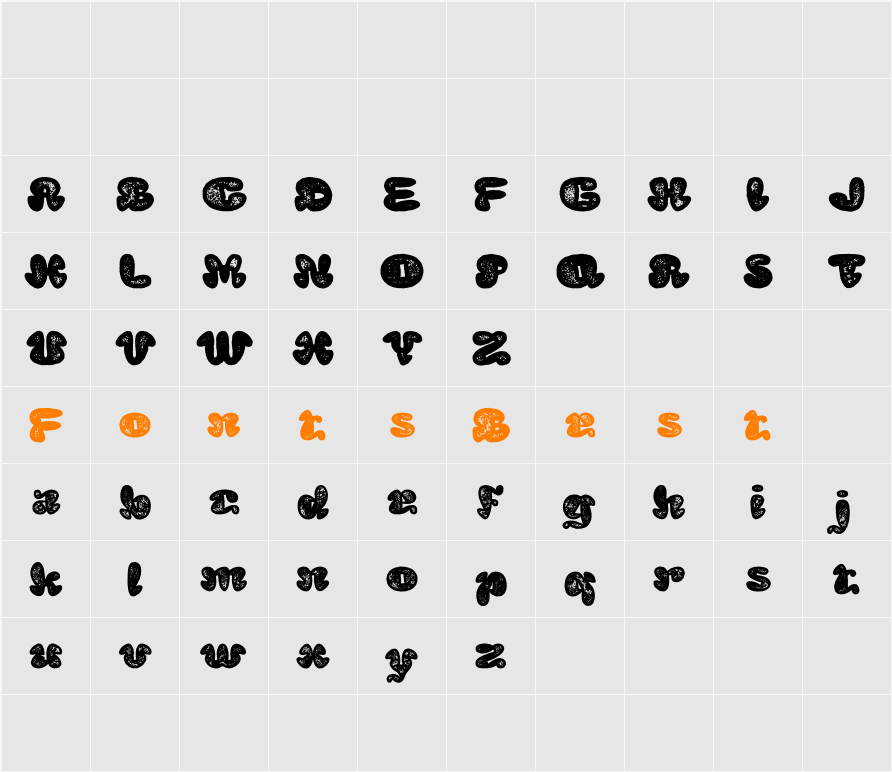 Balwine Stamp Demo Character Map