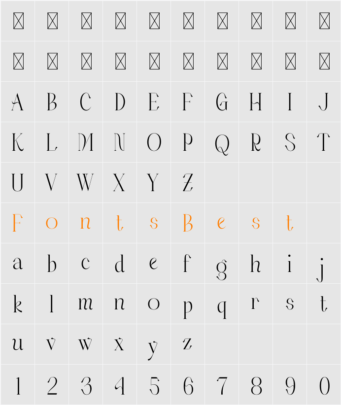 Makgery Character Map