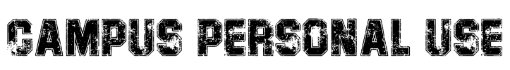 CAMPUS PERSONAL USE Font Image