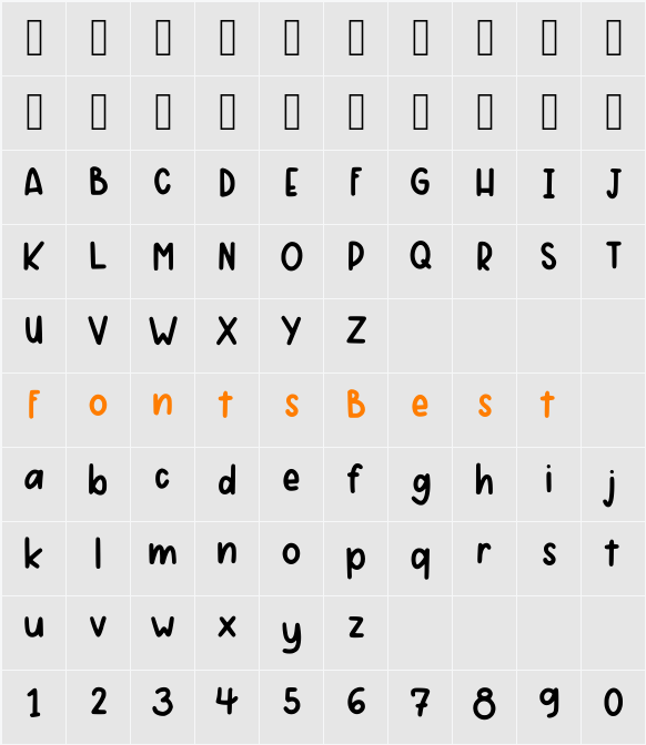 Basic Bitch _ Bold Character Map