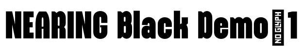 NEARING Black Demo_1 Font Image