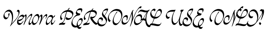 Venora PERSONAL USE ONLY! Font Image