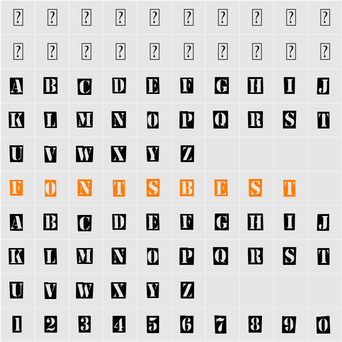 The Invert Stencil Character Map