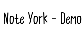 Note York - Demo Font Image