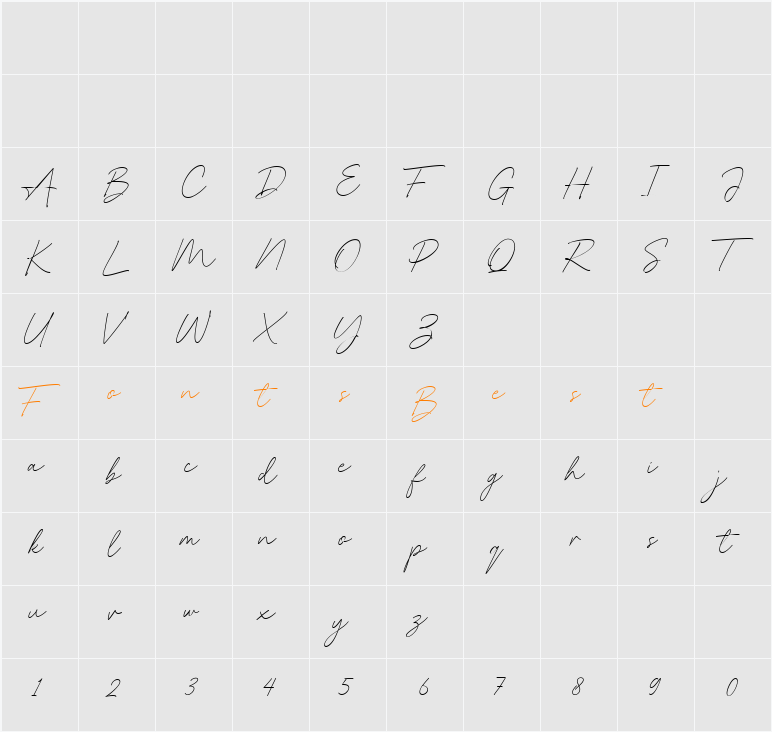 Phaley Character Map
