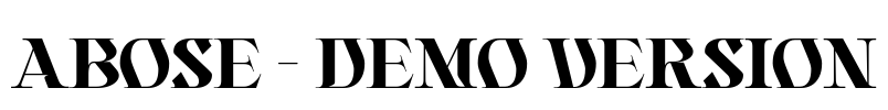 Abose - Demo Version Font Image