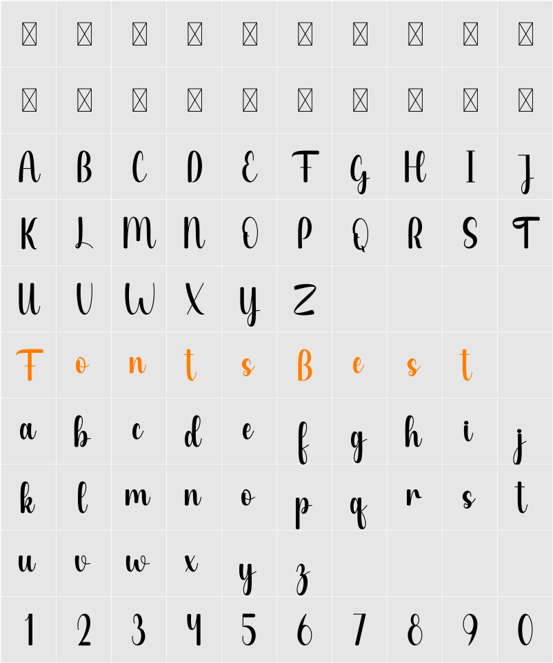 Chely Character Map
