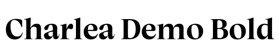 Charlea Demo Bold Font Image