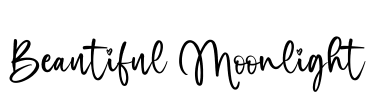 Beautiful Moonlight Font Image