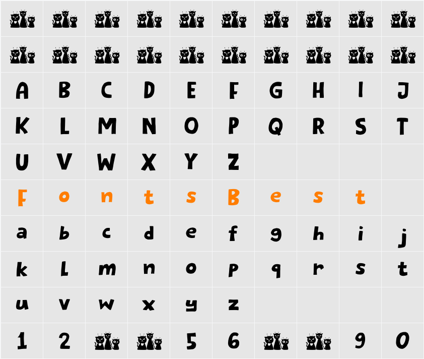 Meowtant Kittens DEMO Character Map