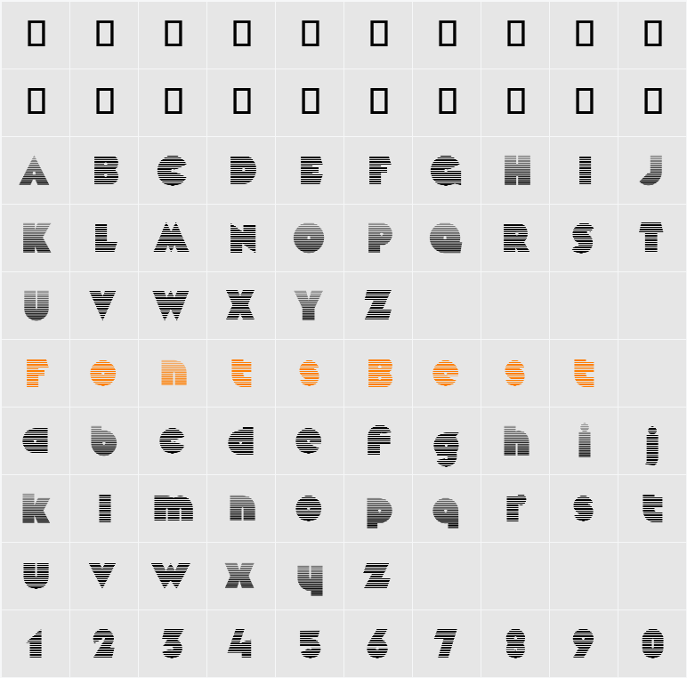 Mekon Gradient Character Map