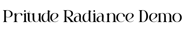 Pritude Radiance Demo Font Image