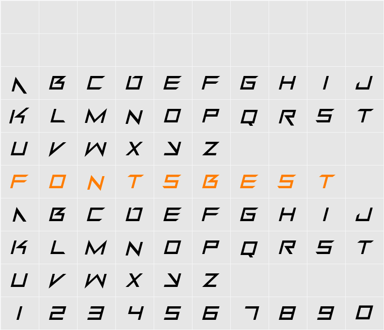 Robot Wonders Character Map