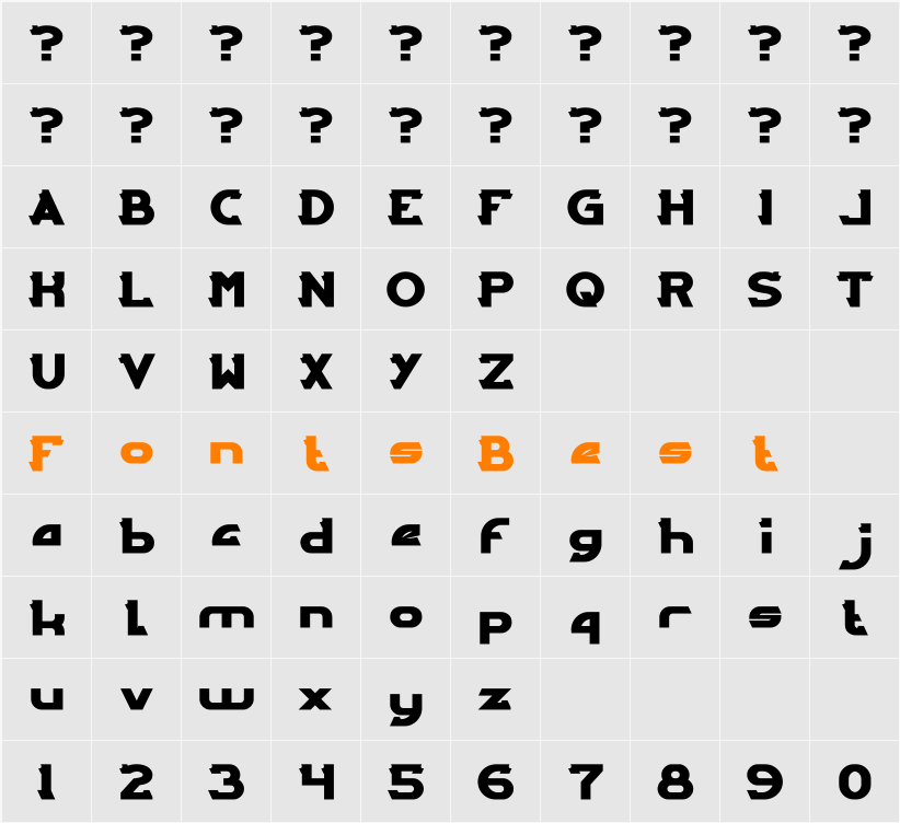 ARCADE Character Map