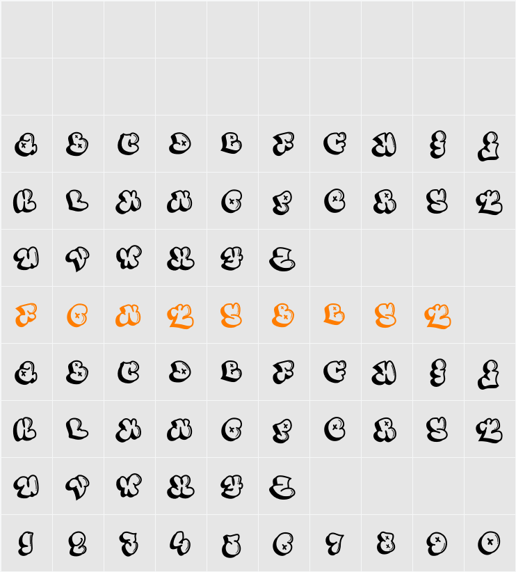 Vandal Wupz Character Map