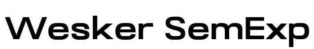 Wesker SemExp Font Image