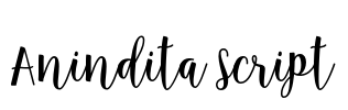 Anindita Script Font Image