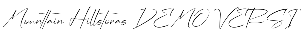 Mounttain Hillstoras DEMO VERSI Font Image