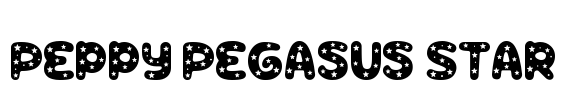 Peppy Pegasus Star Font Image