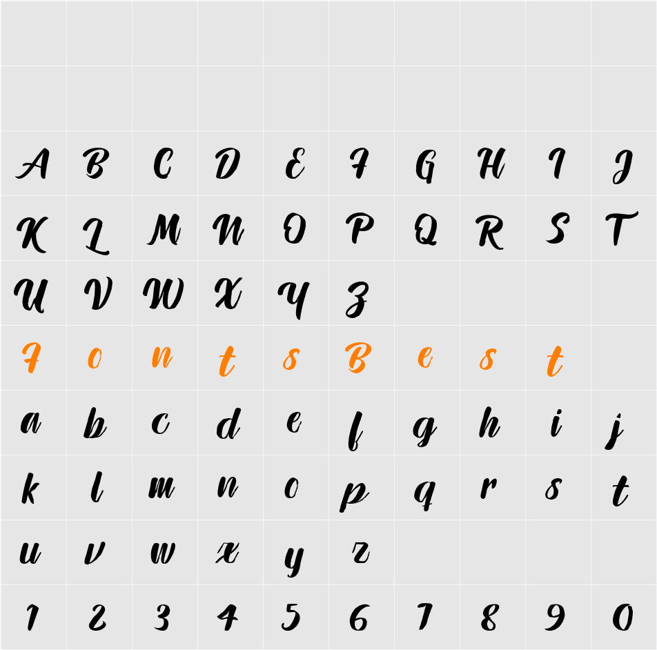 Ink Blank  Character Map