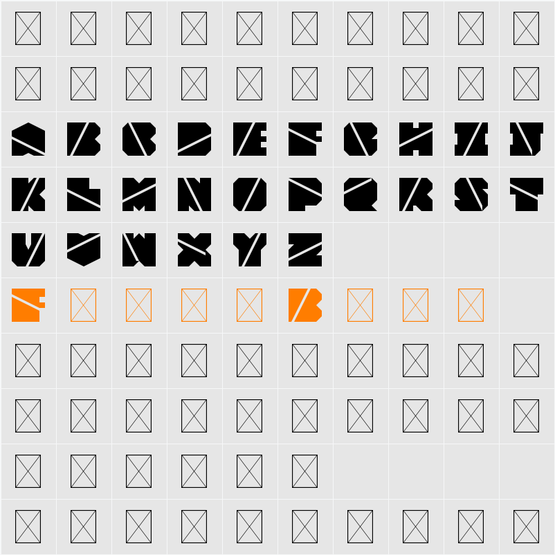 block Character Map