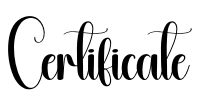 Certificate Font Image