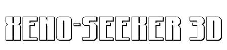 Xeno-Seeker 3D Font Image