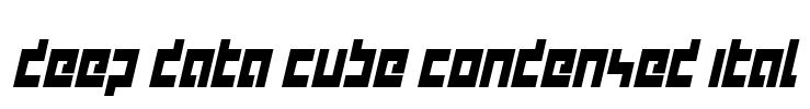deep data cube condensed ital Font Image