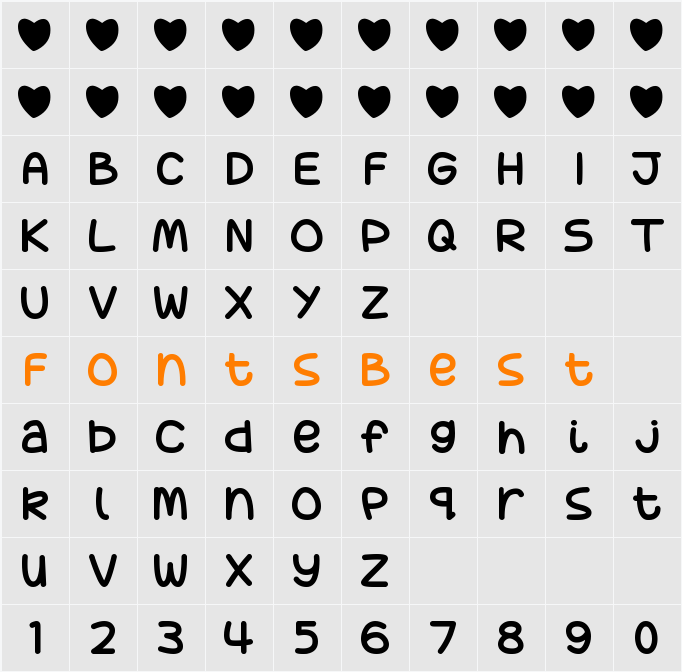 Love Me Valentines Character Map