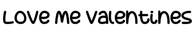 Love Me Valentines Font Image