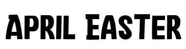 April Easter Font Image