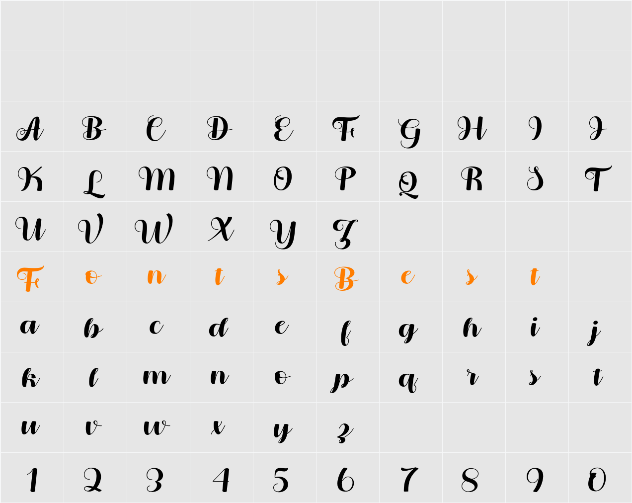 Bellies Character Map