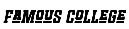 Famous College Font Image
