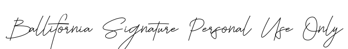Ballifornia Signature Personal Use Only Font Image