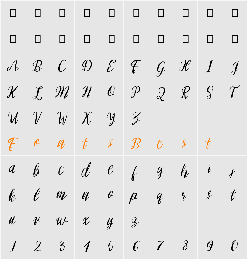 Dalmotion Character Map