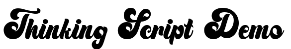 Thinking Script Demo Font Image