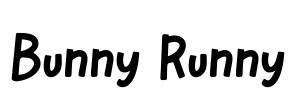 Bunny Runny Font Image