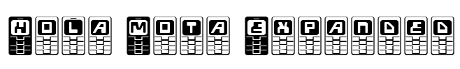 Hola Mota Expanded Font Image
