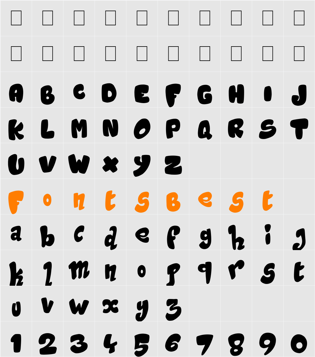Magic Sound Character Map