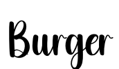 Burger Font Image