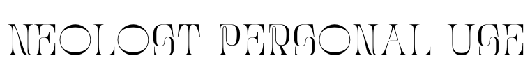 Neolost Personal Use Font Image