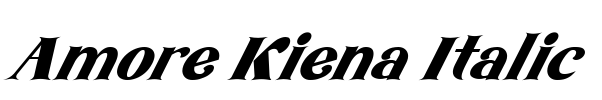 Amore Kiena Italic Font Image