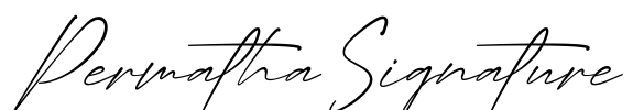 Permatha Signature Font Image